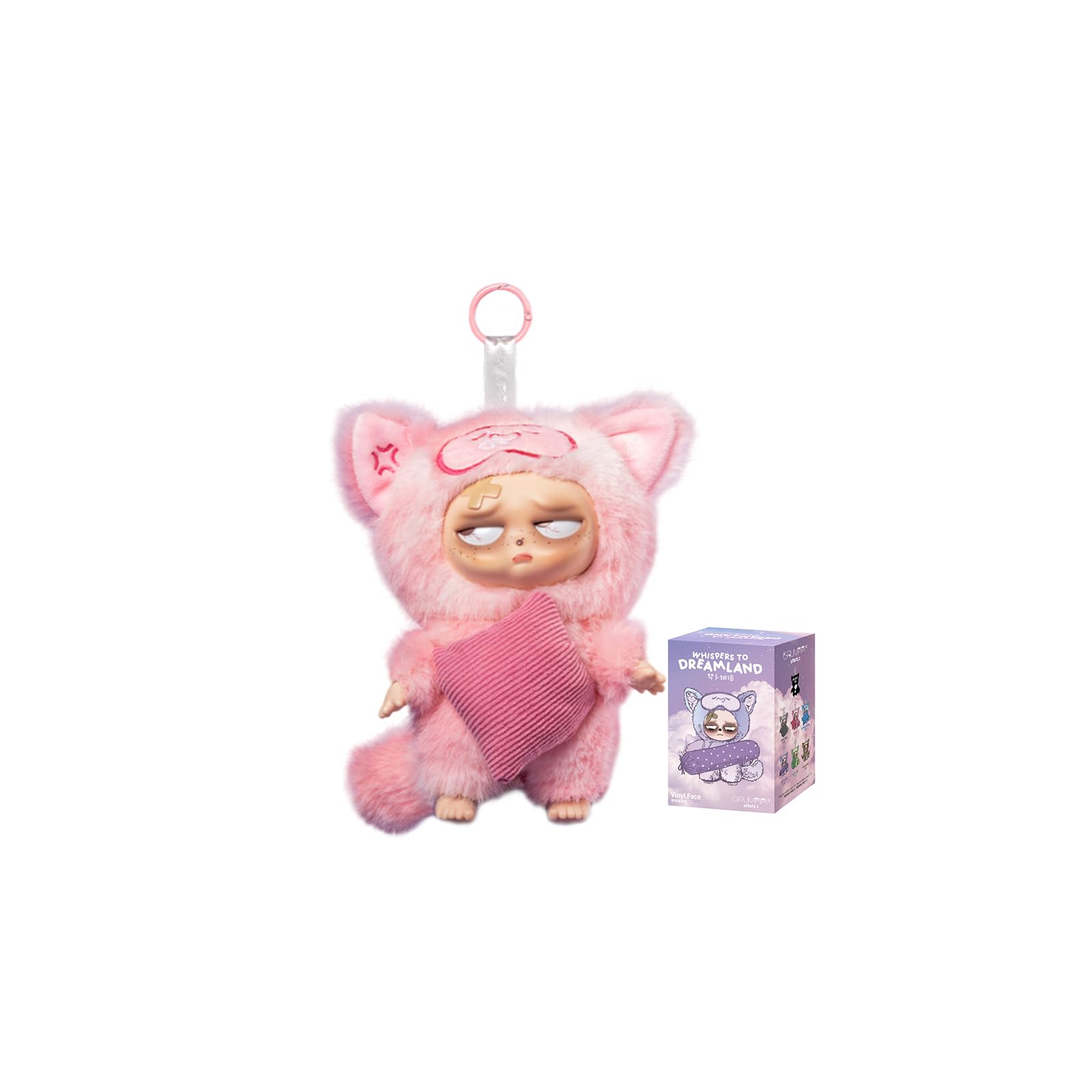 Photo 1 of CALEMBOU Plush Blind Box, Cute Grumpipi Whispers to Dreamland Series Soft Stuffed Keychain, Kawaii Mystery Vinyl Bag Charms Collectible for Birthday Christmas