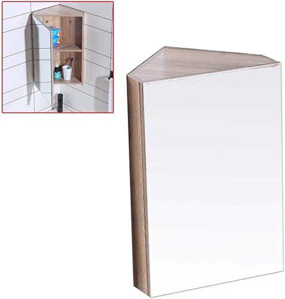 Armarios con espejo de Esquina de Pared Mueble de baño Espejo triángulo