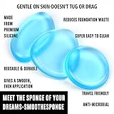 Silicone Makeup Sponge, ESARORA Clear Silicone Foundation Makeup Sponge (3 pcs) - Zero Makeup Waste