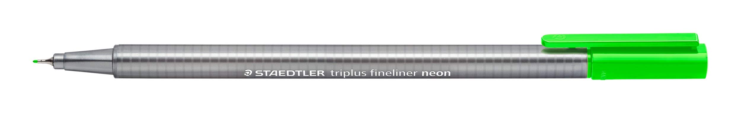 STAEDTLER 334-501 Triplus Fineliner Superfine Pen, 0.3mm Line Width - Neon Green (Box of 10)