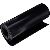 Neoprene Rubber Sheet 1/8" Thick x 16" Wide x 30" Long, Solid Rubber Sheets, Rolls &amp; Strips for Gaskets Material, Pads, Crafts, Weather Stripping, Flooring, Black