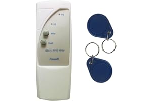 FissaiD Card Copier for 125KHz Proximity Card 1326 Family Cards EM4100 ID Card with 2Pcs Writable Keyfobs (EM-H-ID)