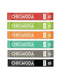 Chicmoda - Juego de bandas de resistencia, bandas de ejercicio tonifican las piernas, el tope y el núcleo. Bandas de entrenamiento para fitness, estiramiento, pilates, crossfit, yoga, flexbands   látex natural