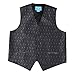 EGC1B08B-XL Dim Grey Black Patterned Romance For Wedding Waistcoat Woven Microfiber Wedding Mens Vest X-Large Vest By Epoint