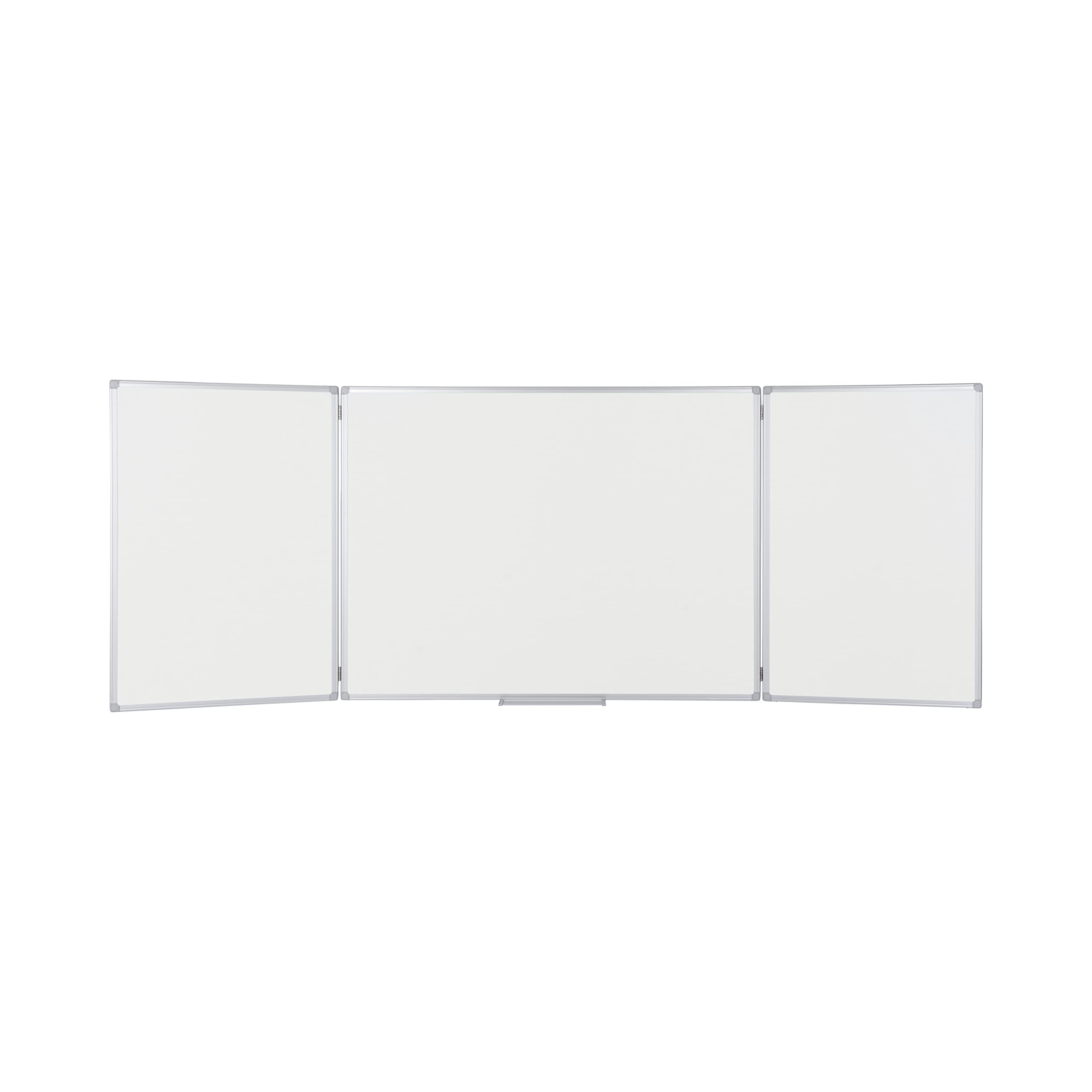Bi-Office Earth Maya Trio Whiteboard, Ceramic Steel Magnetic Surface, Aluminium Frame, 90 x 60 cm