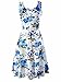 FENSACE Women's Sleeveless A line Waistline Midi Dress Casual Flared Tank Sundress(Small,17020-9)