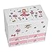 JewelKeeper Birds and Flowers Large Musical Jewelry Storage Box with 4 Pullout Drawers, Girl's Jewel Box, Waltz of the Flowers Tune