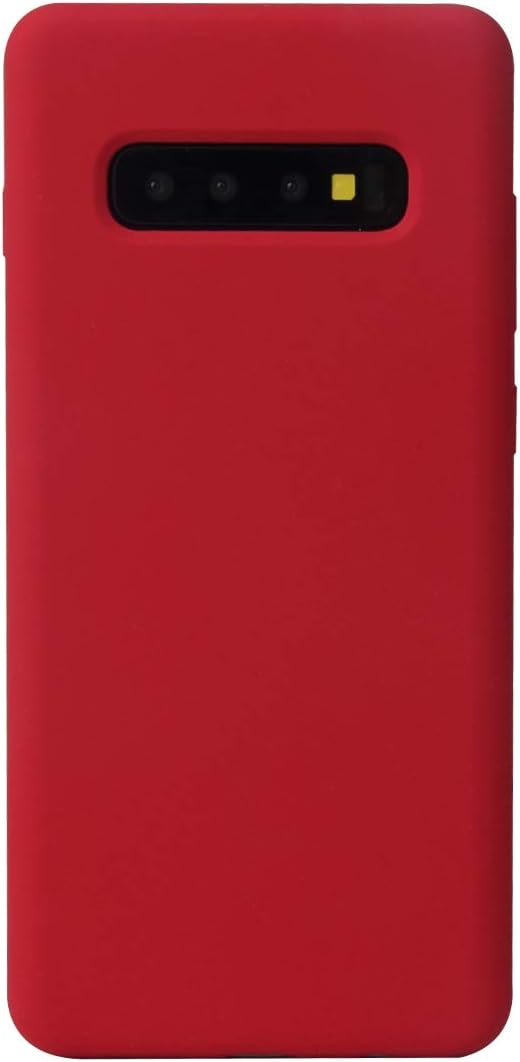 for Samsung Galaxy S10|S10e|S10 Plus|S10 5G Phone Case Ultra Thin Slim Liquid Silicone Gel Rubber Full Protective Cover (S10 Plus, Carmine)