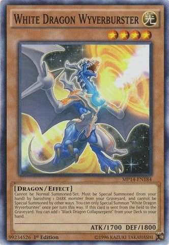 Yu-Gi-Oh! - White Dragon Wyverburster (MP14-EN184) - Mega Pack 2014 - 1st Edition - Common
