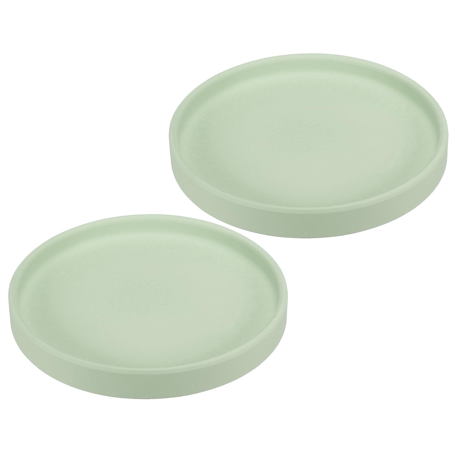 PATIKIL 6 Inch Round Ceramic Plant Saucer, 2 Pack Plant Saucer Tray Flower Planter Drip Tray for Indoors Outdoors Patio Balcony, Mint Green