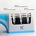 JL Future Knife Sharpener for Steel Ceramic Knives 3 Stage Stainless Steel Knife Sharpening System(Blue)