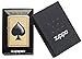 Zippo Black Spade Pocket Lighter, High Polish Brass