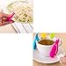 Cosmos Pack of 4 Assorted Colors Rabbit Shape Silicone Tea Bag Holder Clip for Cup Mug