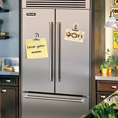 Enthur Refrigerator Magnets [UPGRADED] Strong Heavy Duty 31mm Wide Refrigerator Magnet Hook Clips Fridge Magnets Kitchen Magnets Calendar Magnets for House Office Personal Use,Silver, 12 Pack - Thumbnail 4
