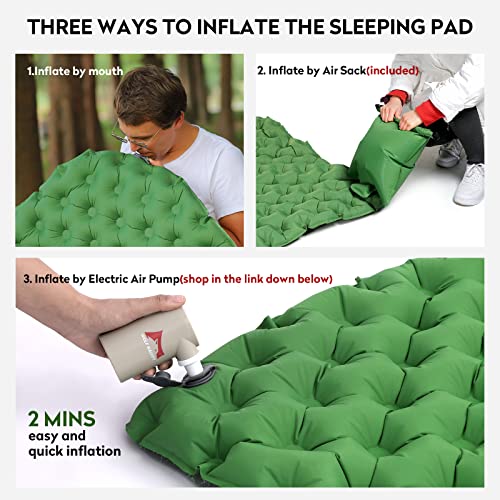 WOLF WALKER Double Sleeping Pad for Camping, Inflatable Camping