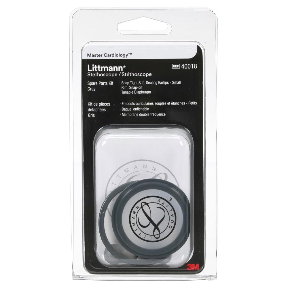 3M Littmann Stethoscope Spare Parts Kit, Master Cardiology, Grey, 40018