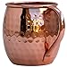 Morken Barware Moscow Mule Mugs - Set of 2 - Premium 1/2 Pound Mugs - 100% Solid Copper - Hammered Finish - 16oz