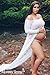 WhiteMaternity-Dress off Shoulder Long Sleeve Chiffon Gown Split Front Maxi Pregnancy Photography-Dress for Photoshoot (A-White)