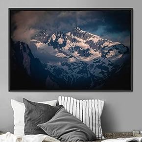signwin Framed Canvas Wall Art Mountainscape Aerial Dramatic...