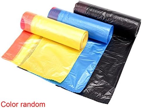 Kathleen88 Drawstring Trash Bag 1 Roll Thicken Rubbish Cleaning Tools 20L House Household Plastic Bag Large Portable Disposable Random Color Garbage Bags Wastebasket Bags Strong(Random Color)
