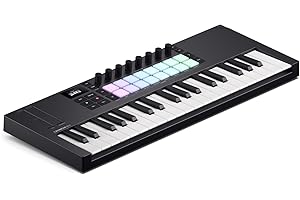 Novation Launchkey Mini 37 [MK4] — Portable 37 Mini-Key, USB, MIDI Keyboard Controller with DAW Integration. Chord Mode, Scal