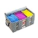 65L Foldable Storage Bag Clothes Blanket Closet Sweater Organizer Box Anti-bacterial Breathable Bamboo Charcoal Grey