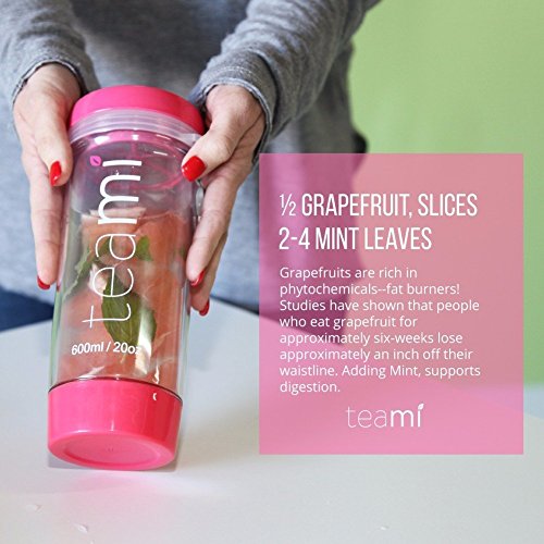 FRUIT INFUSER Water Bottle Tumbler with a Lid | 100% BPA FREE | Our Best Infusion Bottles for Infused Fruit, Smoothies, Tea, and Coffee | Double Walled Mug, Hot & Cold (13.5 Ounces, Pink)