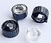 Led World 20 pcs 5 Degree Lens with Black Holder for 1W 3W High Power LED