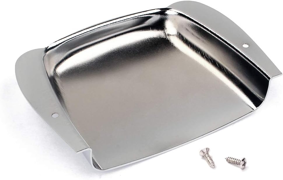 Alnicov Bass Bridge Plate Cover Set for Bass Electric Guitar - Chrome - Image 3