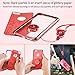 OCYCLONE Cute iPhone 8 Case, Cute iPhone 7 Case, Glitter Luxury Bling Diamond Rhinestone Bumper with Ring Grip Kickstand Protective Thin Girly Red iPhone 8 Case/iPhone 7 Case for Women Girl - Red