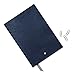 Montblanc Notebook Indigo Squared #146 Fine Stationery 113639 – Elegant Journal with Leather Binding and Quadrille Pages – 1 x (5.9 x 8.2 in.)