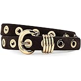 Madewell Women's Metal Eyelet Belt in Suede