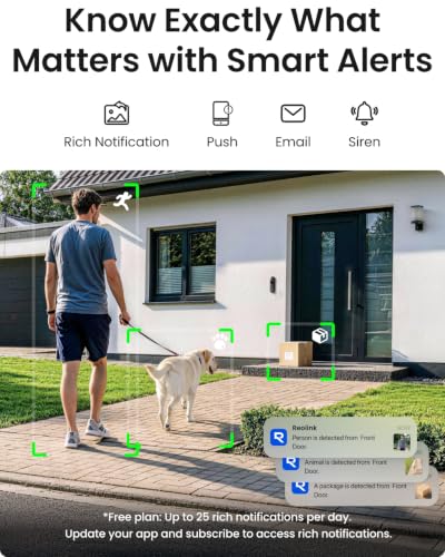 Reolink Battery Doorbell with Camera (2nd Gen), 2K 1:1 View, 2 Operating Modes | 1:1 head-foot view, wireless & wired, 2.4 & 5GHz Wi-Fi, local storage without monthly outlet, AI detection, rich notification