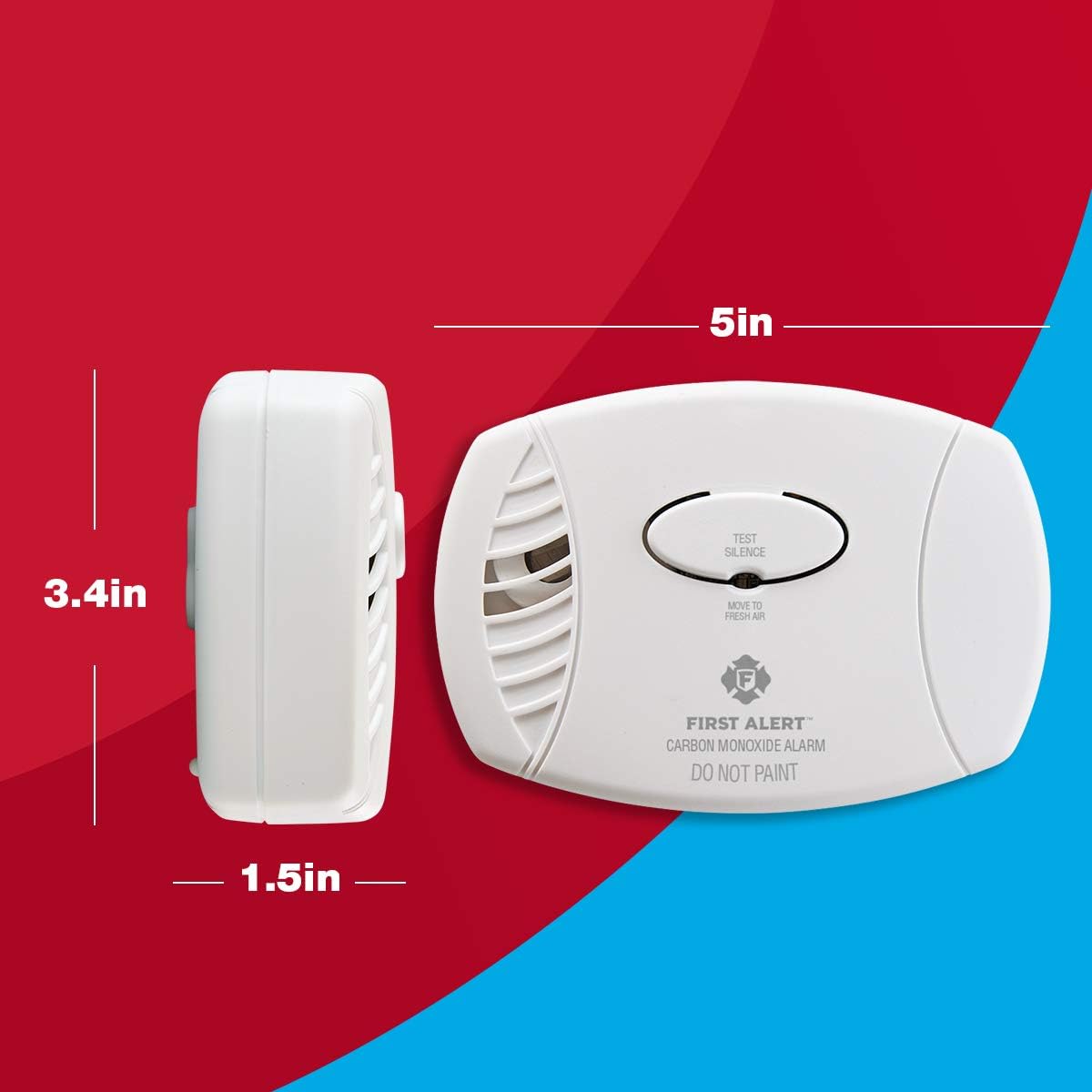 First Alert CO400 Carbon Monoxide Detector, White, Pack of 1 - Carbon Monoxide Detectors - 