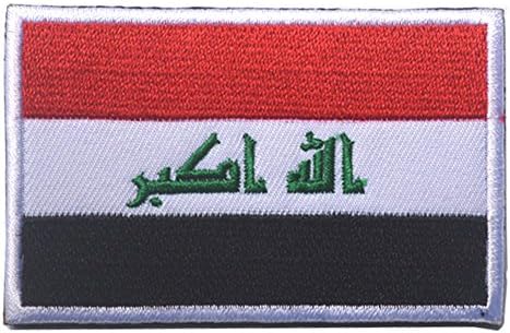 Iraq Country Flag Tactical Velcro Patch Embroidered Blazer Badge Shoulder Applique