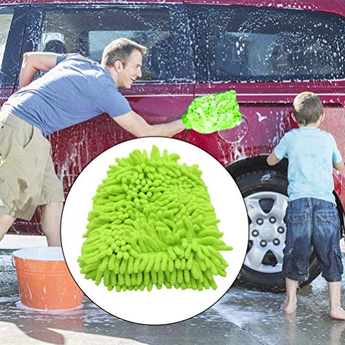 ONEST 9 Pieces Auto Detailing Brush Set - Free Microfiber Car Wash Mitt - Plastic Handle - for Cleaning Engine, Wheel, Interior, Air Vent, Car, Motorcycle