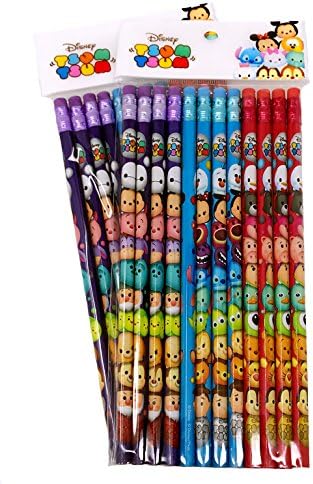 Disney Tsum Tsum Wood Pencils, 2 packs of 12