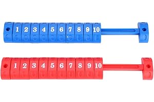 WBESTEXERCISES Foosball Score Counter,2pcs Table Football Counter,2pcs/Set Table Football 10 Numbers Scoring Score Counter Indicator Red & Blue