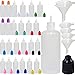 25pcs 50ml Squeeze Bottle Dispenser Needle TIP Dropper Bottles in Mixed Colors LDPE Plastic (25, 50ML)