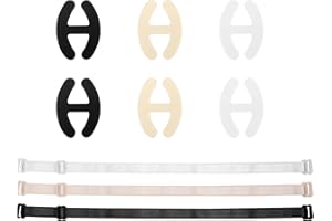 Bra Shoulder Straps Bra Strap Holders Replacement Set 12mm Wide with Holder Strap and Clips to Conceal Straps for Women girls