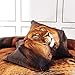 HIG 3D Bedding Set 3 Piece Queen Size Lion Head Animal Print Duvet Cover with Two Matching Pillow Covers -Super Soft Duvet Cover -General for Men and Women Especially for Children (P27,Queen)
