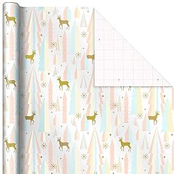 Hallmark Pink Christmas Wrapping Paper with Cut