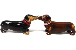 Pacific Giftware Loveable Cute Kissing Dachshunds Salt & Pepper Shakers Set