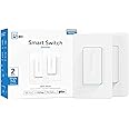 UTEC Smart Dimmer Switch, Single-Pole Smart WiFi Mesh Switch for Dimmable Bulbs, Compatible with Alexa, Google Assistant and SmartThings, 2.4GHz Wi-Fi Only, FCC/ETL Certified, No Hub Required, 2 Pack