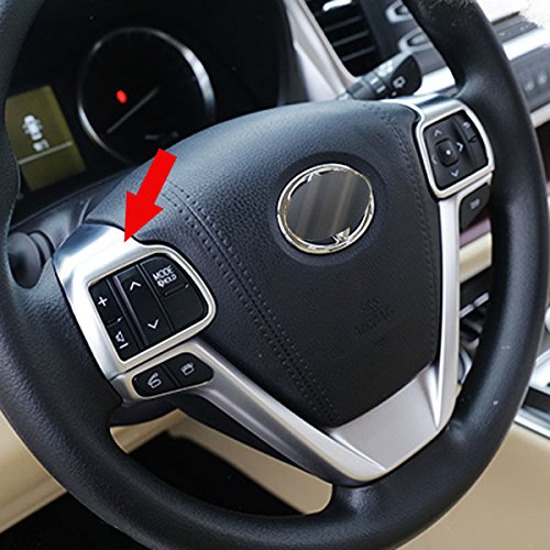 Generic Matte Car Wheel Steering Trim Panel Cover Fit For Toyota Highlander 2015 2016 2017