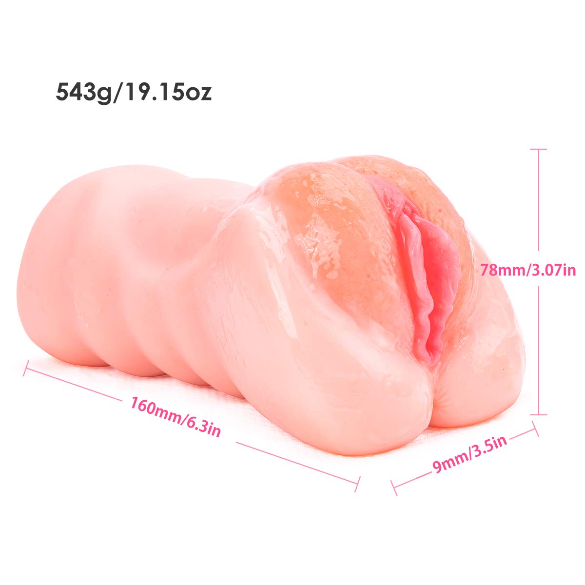 Vagina Masturbator, ZEMALIA realistische Masturbator Muschi Masturbation Vagina Onanist Penisring Sexspielzeug für Männer