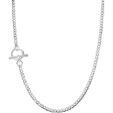 LeCalla 925 Sterling Silver Lariat Y Necklace for Women | Adjustable Toggle Clasp Necklace | Accessories for Women | Gifts for Her 20 Inches