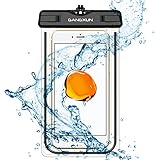 Waterproof Case, TPU Universal Luminous Glow Clear Underwater Pack Dry Bag Pouch for iPhone 7 Plus Samsung Galaxy S7 edge LG Cell Phones with New Design (Black)