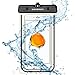 Waterproof Case, TPU Universal Luminous Glow Clear Underwater Pack Dry Bag Pouch for iPhone 7 Plus Samsung Galaxy S7 edge LG Cell Phones with New Design (Black)