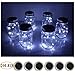 Decorman Solar Mason Jar Lid Lights, 6 Pack 20 LED Waterproof String Fairy Star Firefly Jar Lids Lights for Patio Garden Yard Lawn Party Wedding Christmas Decoration(Jars & Hangers Not Included)